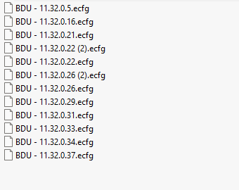 BDU ecfg files